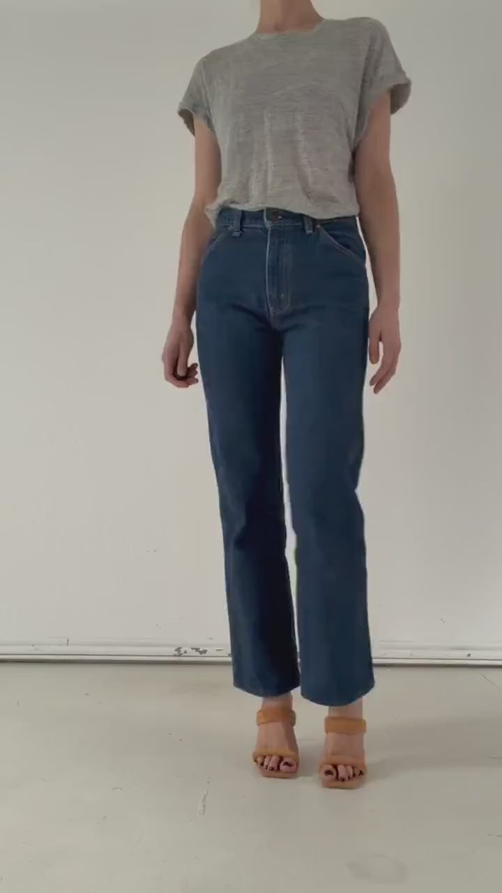 Levis 630 Jeans W27-28 L31 Dark Wash Orange Tab Denim 80s Vintage