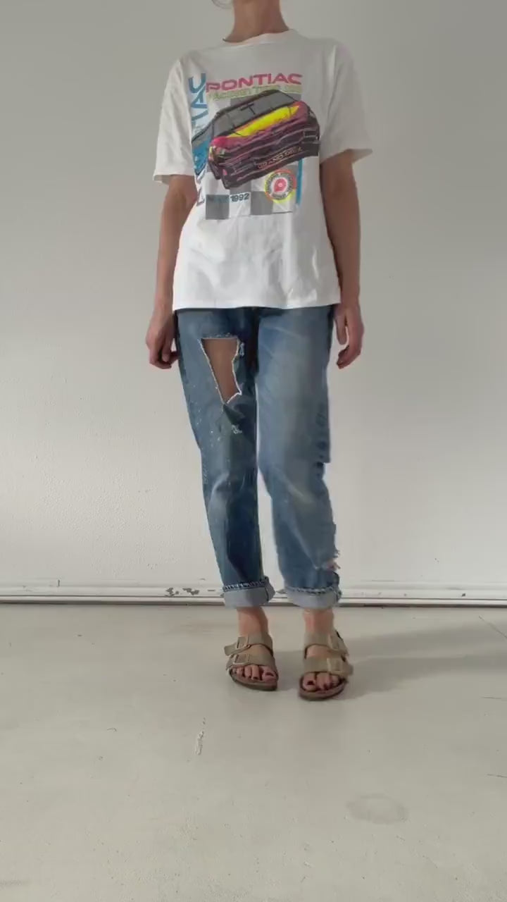 T‑Shirt Oneita Power‑T Pontiac Pacesetters 200 NASCAR Racing 90s Vintage USA Single Stitch M L