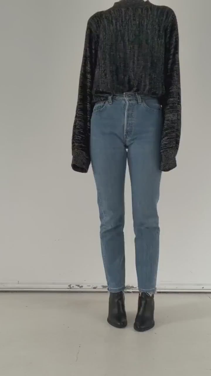 Levis 501 W26 L32 90s Vintage Faded Mid Blue 6501 Denim Made in Belgium 1996