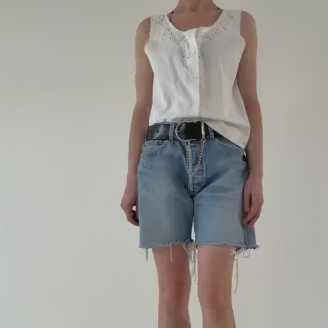 Vintage Levis 501 Shorts W34 | 80s Denim Jorts Made in France High Waist