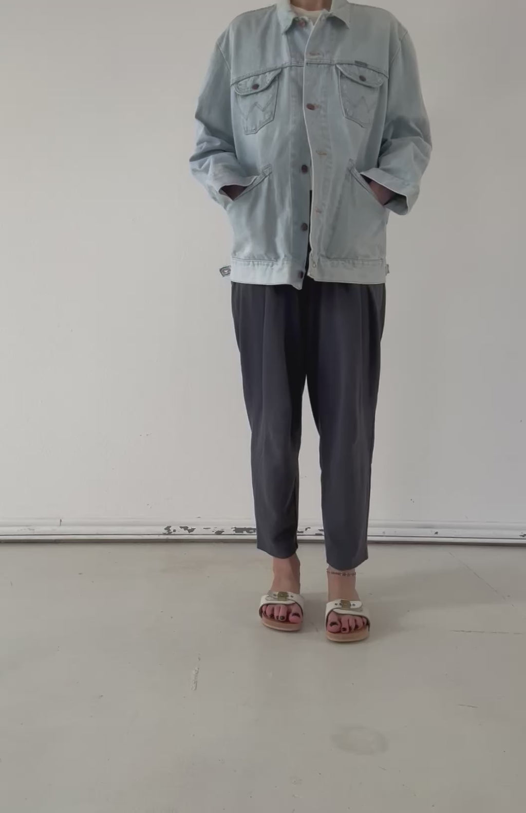 Gr. L Wrangler Jeansjacke 90s Vintage Made in Malta