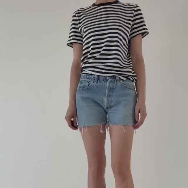 Vintage Levis 501 Shorts W27  | Button Fly | Made in USA | Distressed Cutoff 70s Denim