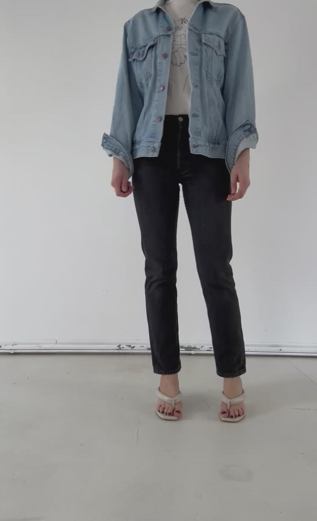 Gr. M Levis 505 Trucker Jacket 80s Vintage Made in Croatia