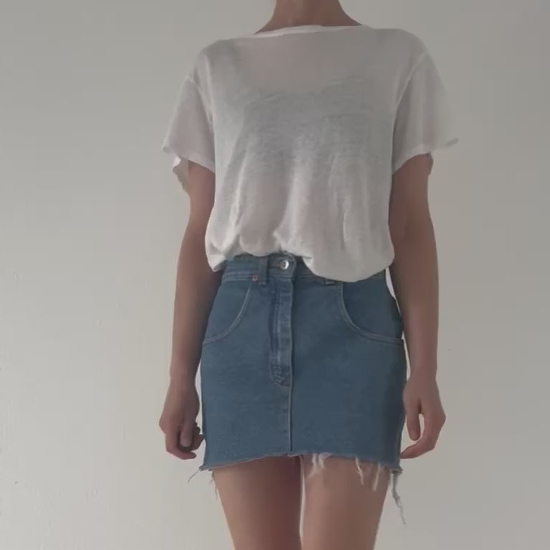 W25 W26 Lee Gossip Minirock Basic Skirt 80s Vintage