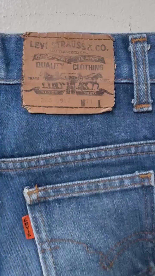 Gr. 134/140 Levis Junior 345 Flared Jeans 70s Vintage Made in Belgium
