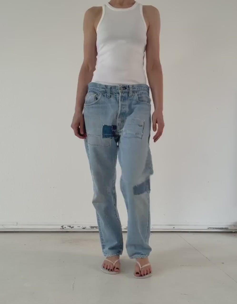 Vintage Levis 501 Redline Selvedge 1975 USA | Patched Distressed Jeans W32 | Rare Button 6 Red Tab True Vintage Denim Collectible
