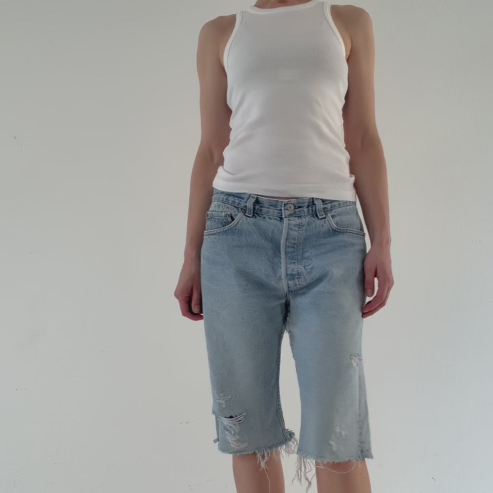 W32 Levis 501 Boyfriend Shorts| Bermudas | 80s Vintage Made in USA