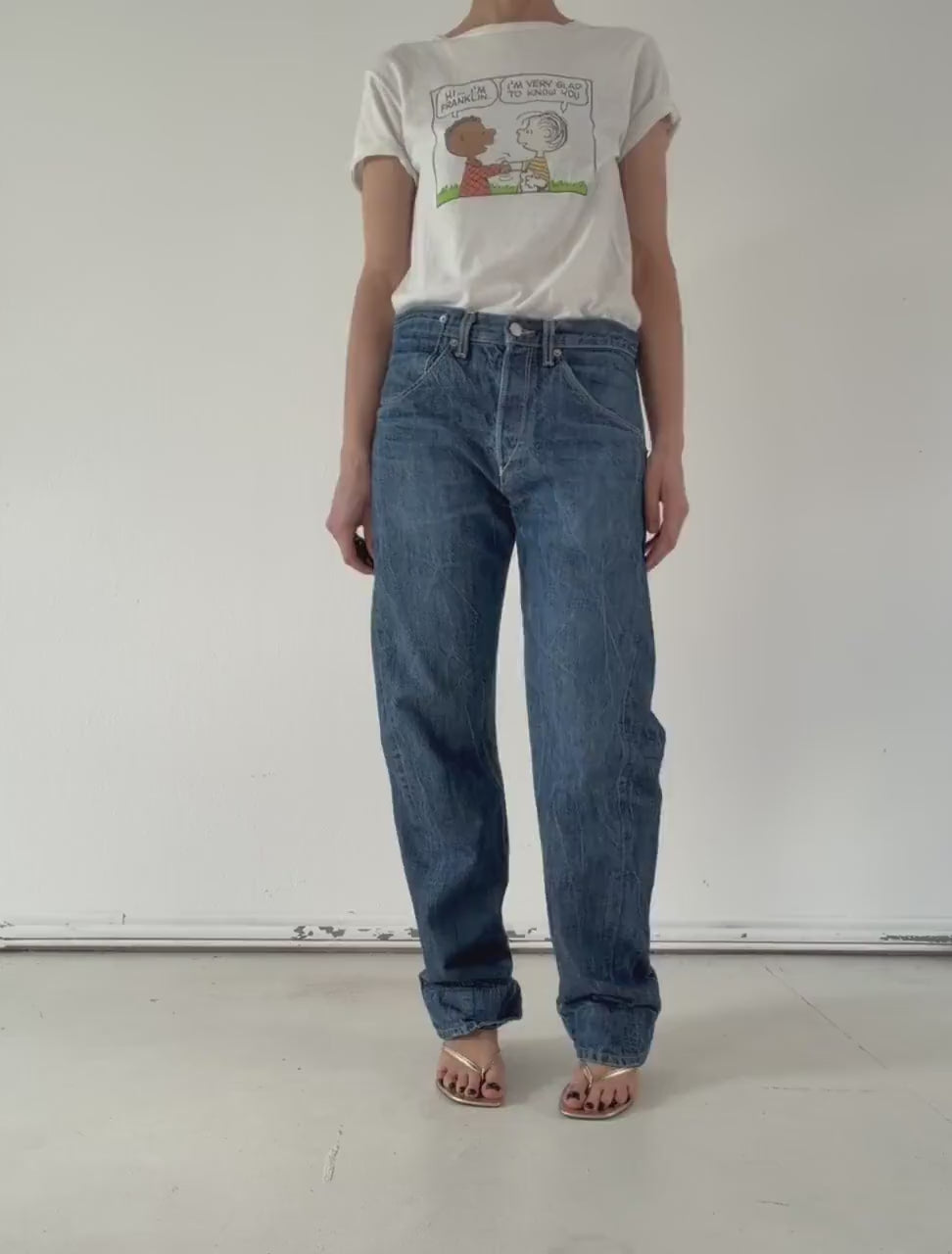 Levis Engineered Jeans W31 W34 Y2K Vintage Dark Blue Wash Button Fly Denim Made in Poland 2000