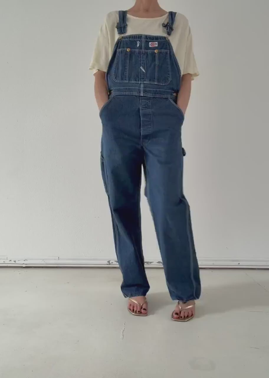 Vintage Dickies Latzhose Unisex M | 70s Workwear Denim Overall Made in USA